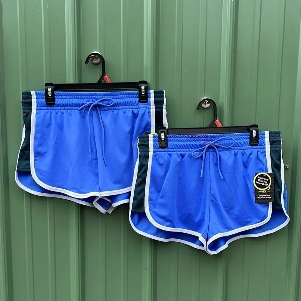Women's Side Seam Active Running Athletic Shorts 2-Pack Size M